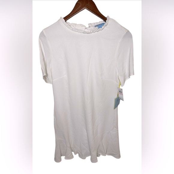 NWT-CeCe White Dress with Ruffles Size 10‎ - Picture 4 of 11